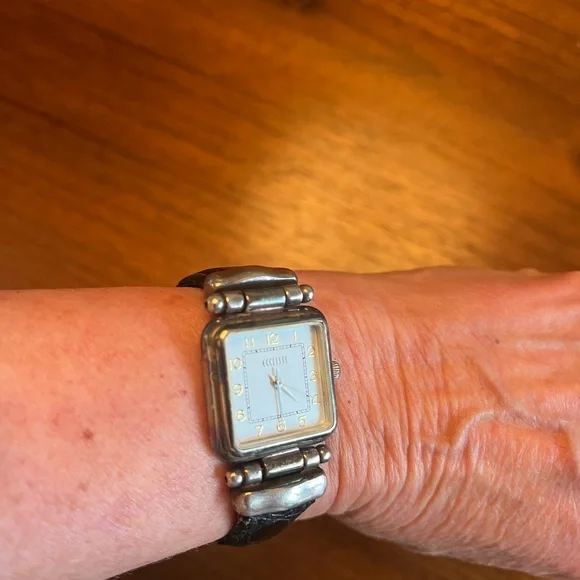 Ecclissi Sterling Silver Watch with Leather Band - Picture 4 of 4